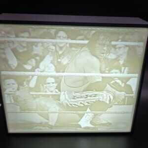 Bret the hitman Hart vs Stone Cold Steve Austin Sharpshooter Lithopane Box 6.5x5